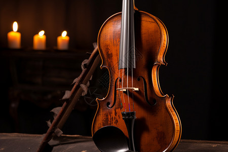 古典的木质中提琴图片