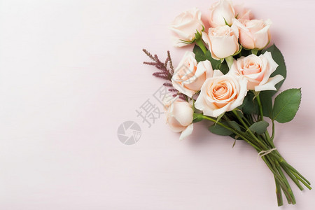 婚礼用的玫瑰花束图片