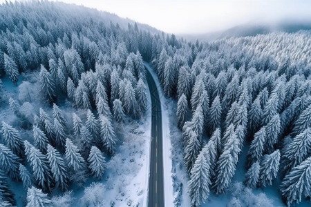 冬天白色的森林图片