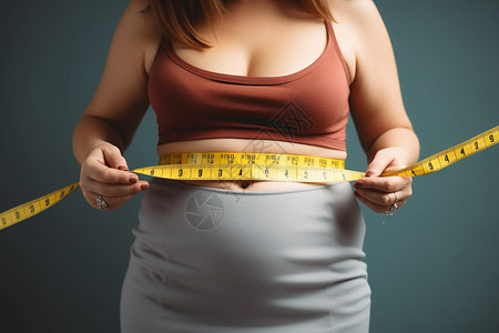 身体亚健康的肥胖女性高清图片
