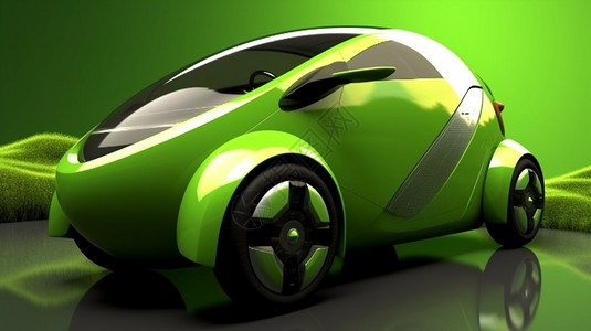 未来派环保绿色能源电动汽车背景图片