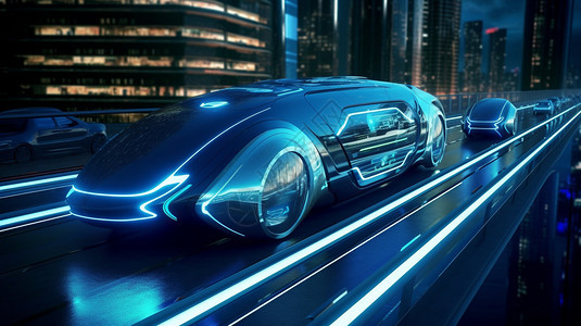 未来派科幻创新技术动力汽车图片