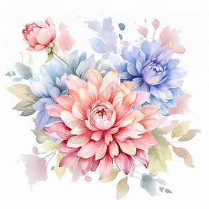 手绘创意的花朵插图图片