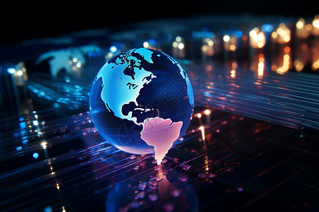 全球网络连接全球通信的网络连接点概念图设计图片