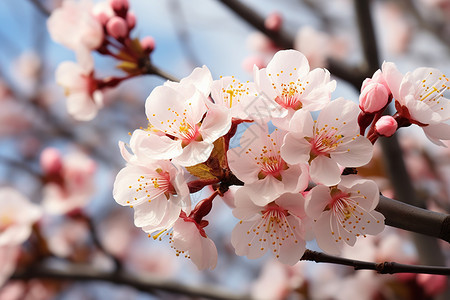 春天花园中盛开的美丽樱花图片
