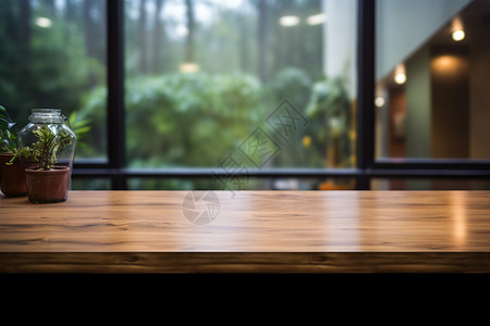 棕色的木制桌子图片