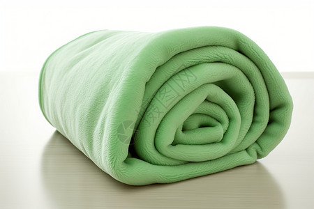 柔软的绿色毛毯背景图片