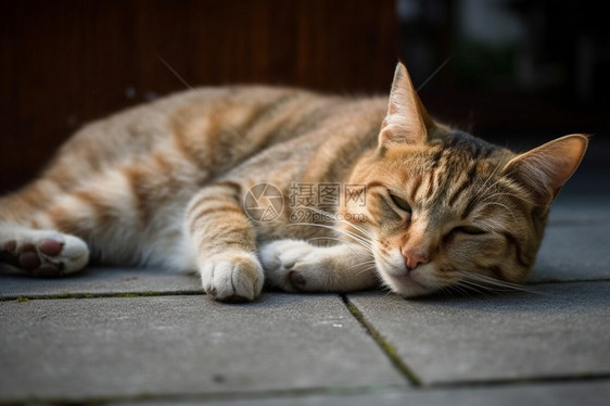 懒惰的宠物猫图片