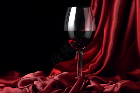 优雅的红酒杯图片
