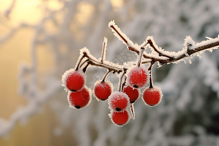 冬天结冰的水果图片