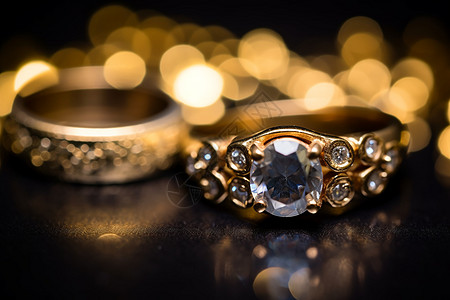 奢华昂贵的水晶戒指图片