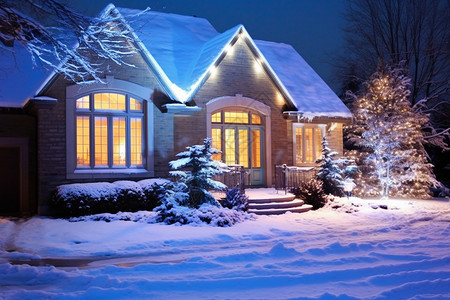 雪中的屋子雪后的屋子背景