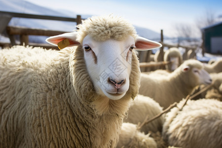农村饲养的绵羊图片