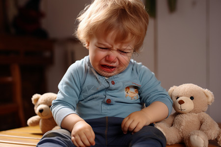 悲伤哭泣的孩子图片