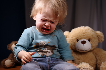 哭泣的小孩子图片