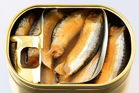 罐装的沙丁鱼罐头图片