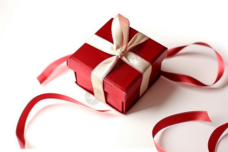圣诞节的红色包装礼物背景图片