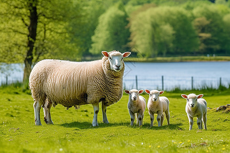 农场养殖的可爱绵羊图片