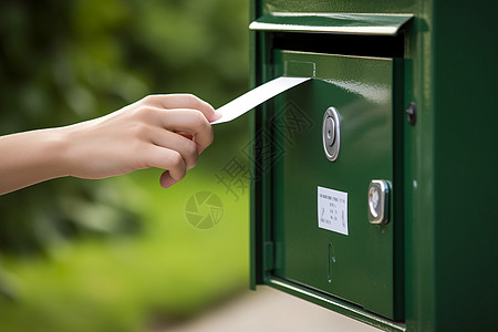 传统的绿色邮箱图片