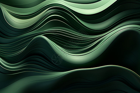 绿色的波浪流体壁纸背景图片