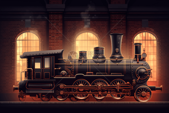 传统的老式蒸汽火车图片