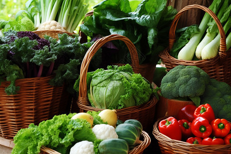 篮子里的健康蔬菜图片