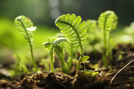 春天的维管孢子植物图片