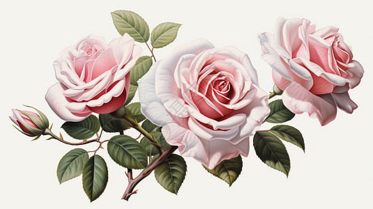 玫瑰石版画图片