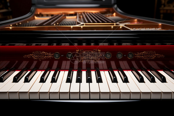 古典钢琴键盘图片