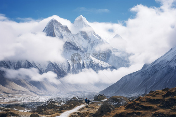 雪地的自然风景图片