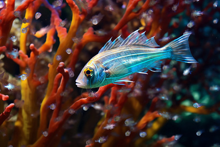 海洋生物的美丽鱼群图片