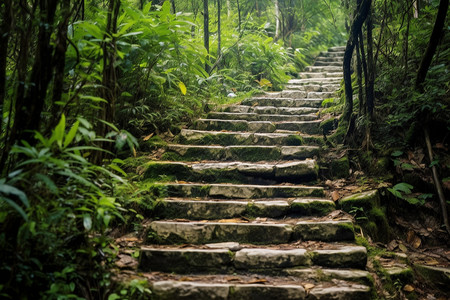 森林路径丛林的路径背景