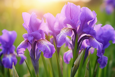 美丽的紫色鸢尾花花朵图片