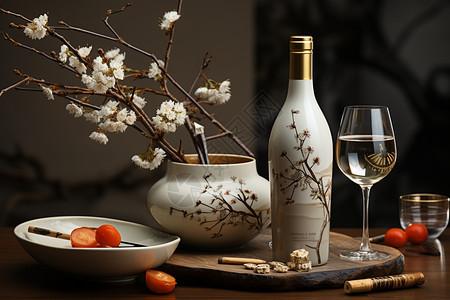 中国文化主题的酒瓶图片
