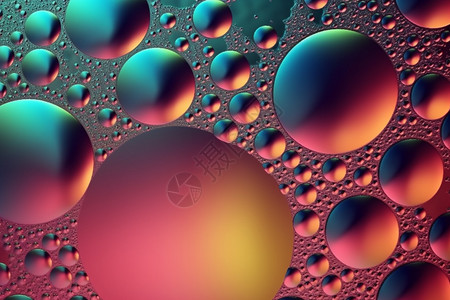 多彩气泡抽象背景图片