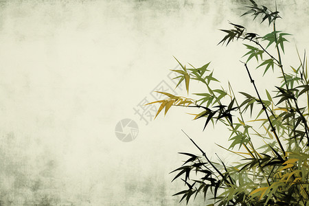 中国国风水墨竹子国画背景图片