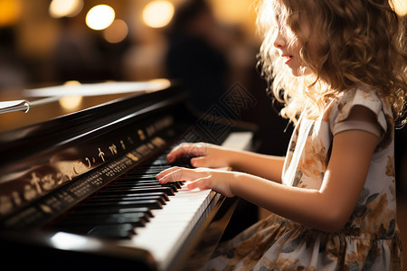 上钢琴课的女孩图片