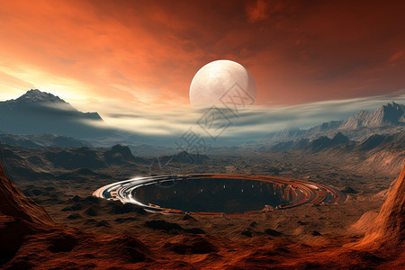 科幻土星探索图片