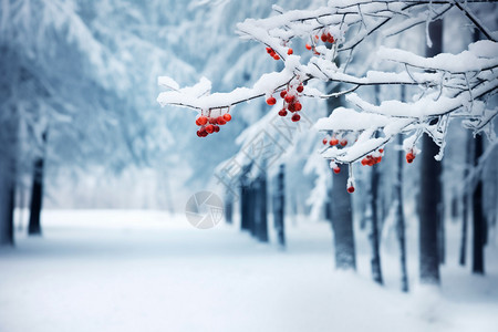 冬天下雪后的街道图片