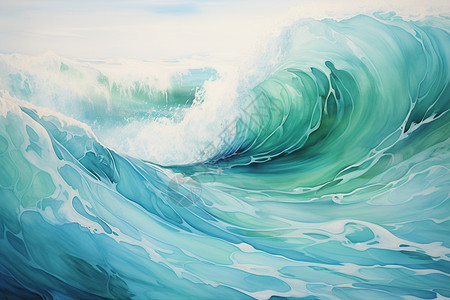 海浪线条流动性波浪壁纸插画