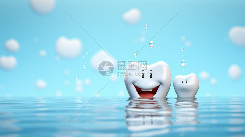 美白健康的牙齿概念图图片