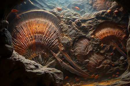 考古学的动物化石图片