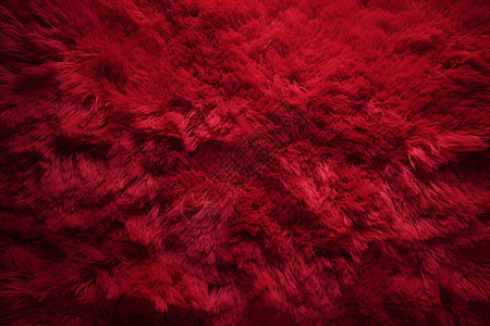 红色柔软舒适的地毯面料图片