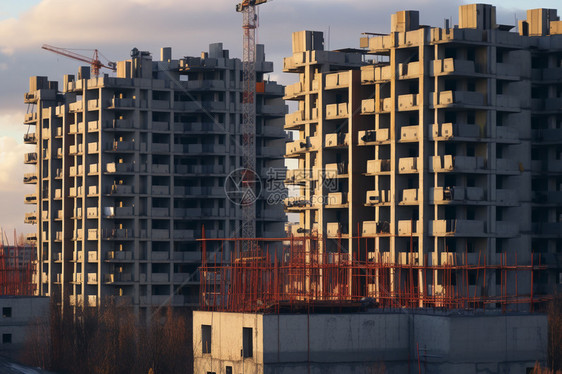 房屋住宅建筑施工现场图片