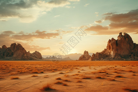 雄伟独特的沙漠景观图片