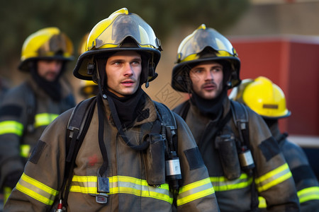 出险的消防人员背景图片