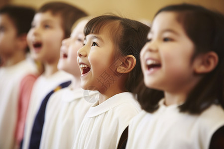 大声唱歌的小学生图片