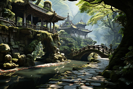 中国古代园林建筑高清图片