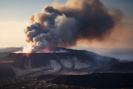 火山爆发图片火山喷发背景