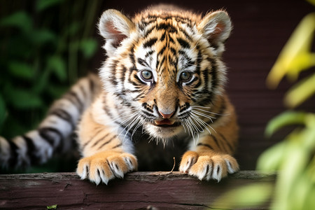 凶猛可爱的小老虎图片